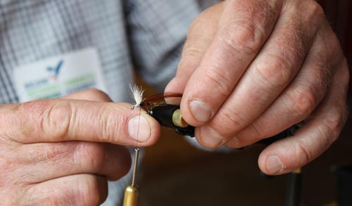 fly tying close up